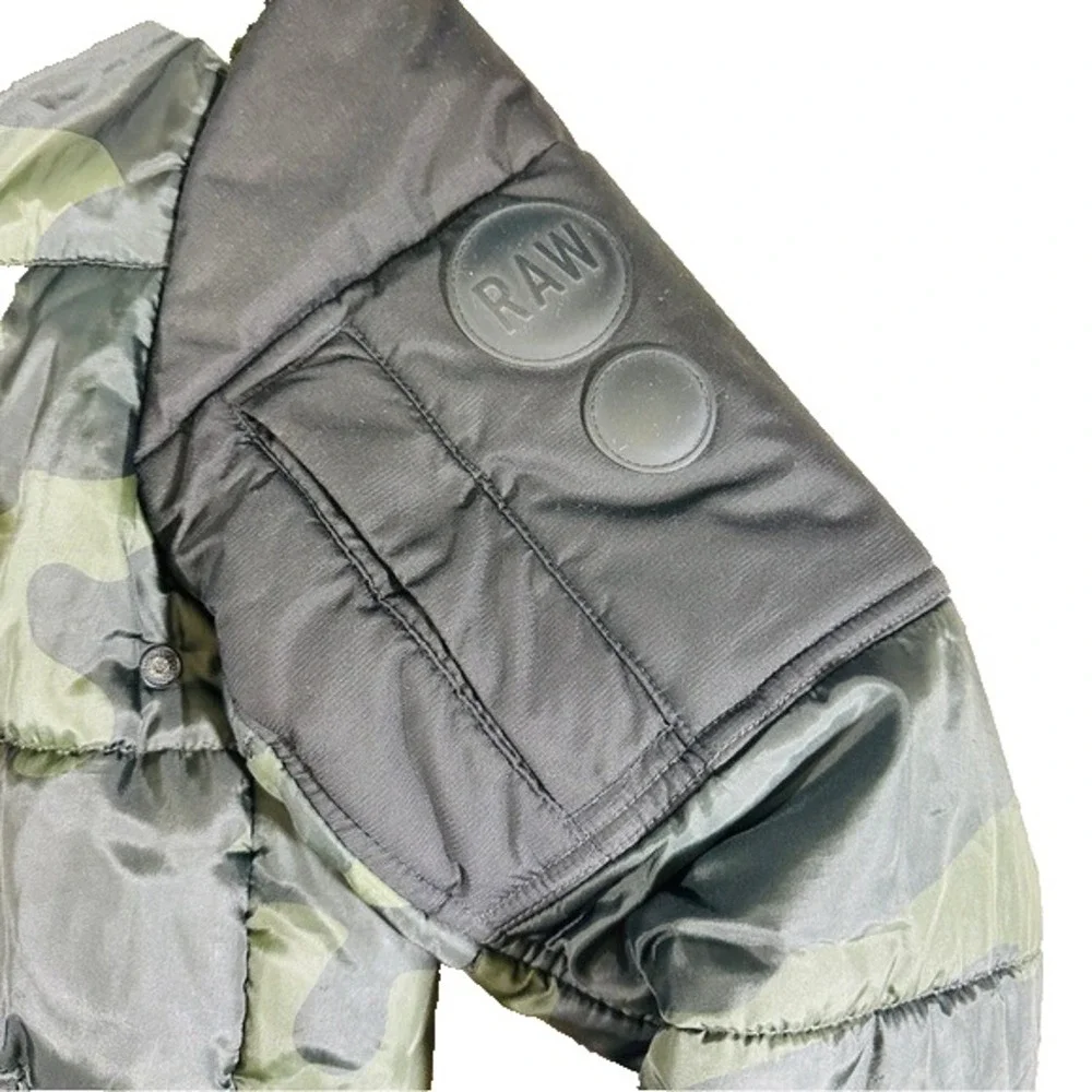 G-Star Raw Jacket Men's Sz.Large Camouflaged Expedition Puffer Outdoor Camping‎